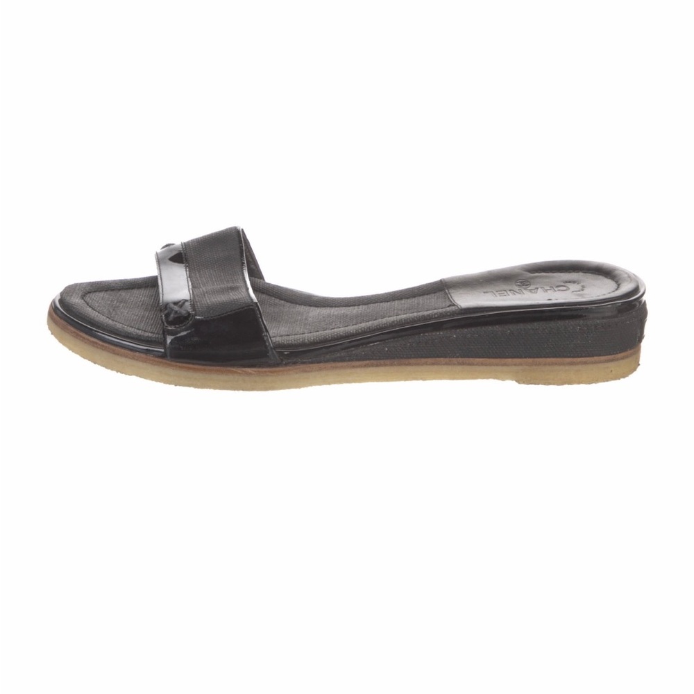 Chanel Vintage Canvas Slides Size 9